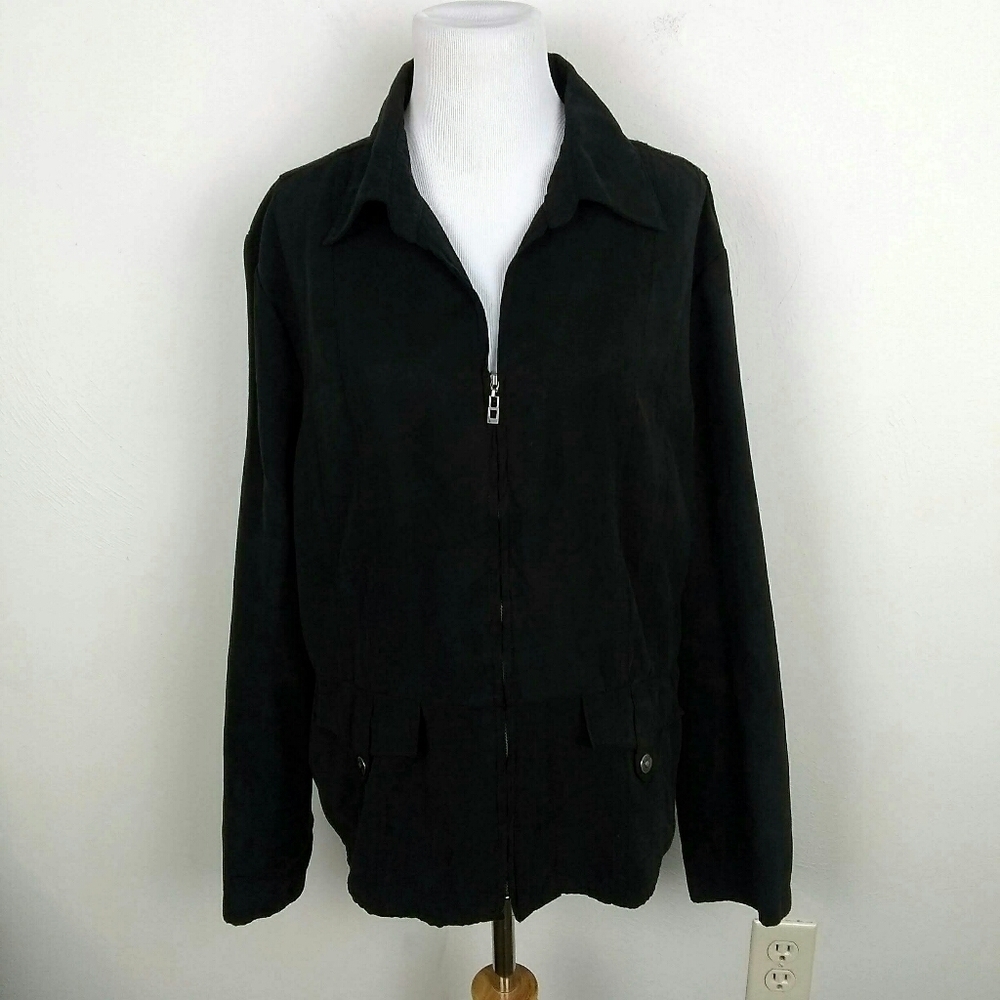 Cato Faux Suede Zippered Jacket | sz XL